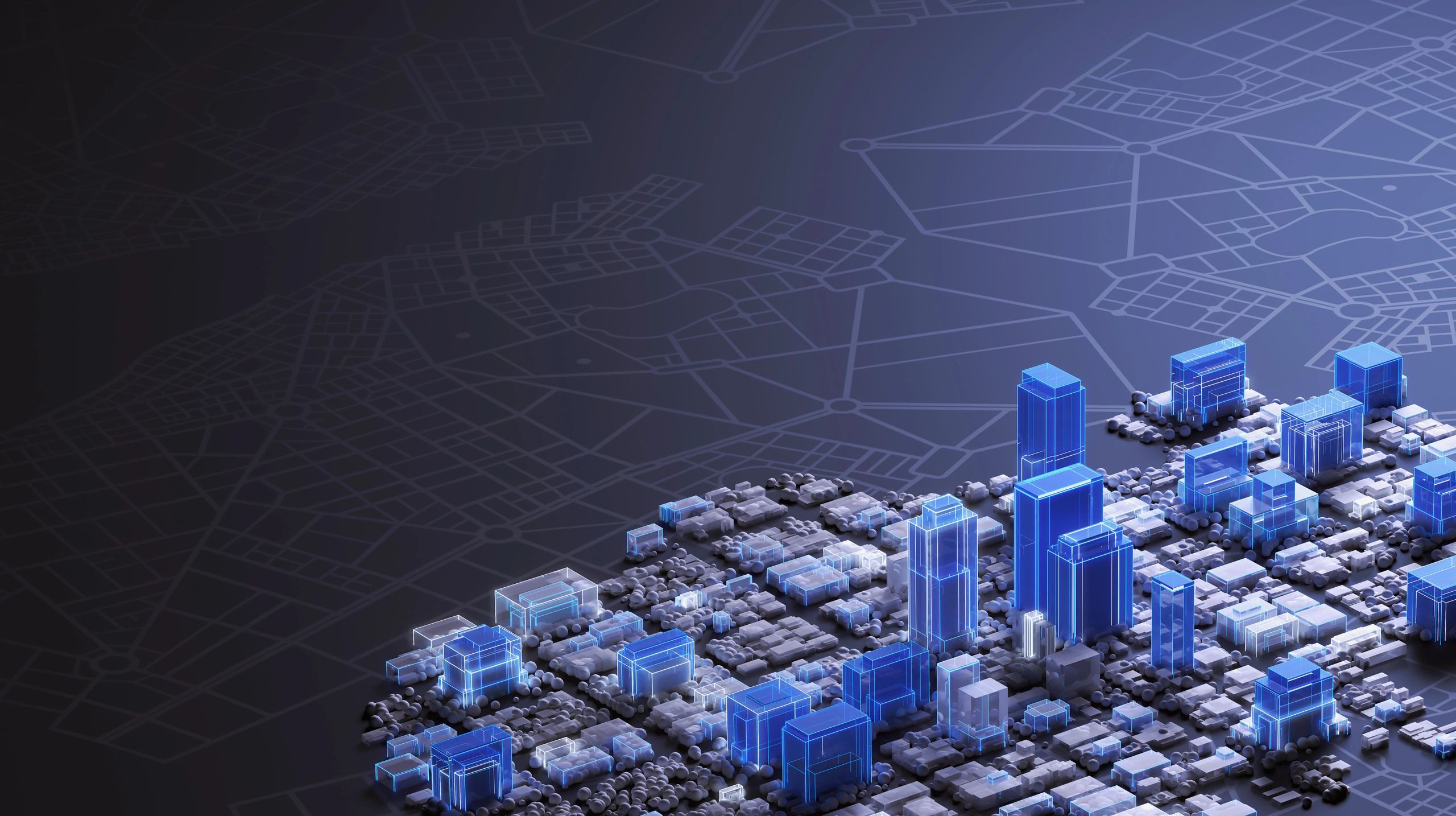 Abstract AI-driven city and data visualization
